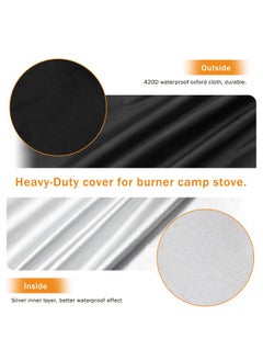 Luxiv Black Patio Covers for 2-Burner Camp Stove, Luxiv Heavy-Duty Cover for Camp Chef 2 Burner Burners Stove Waterproof Cover (Black, 34.5x16x16)  - Image 3