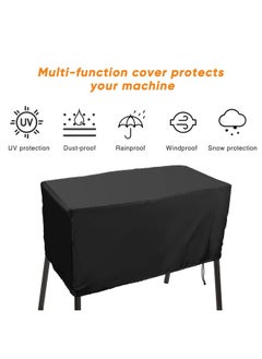 Luxiv Black Patio Covers for 2-Burner Camp Stove, Luxiv Heavy-Duty Cover for Camp Chef 2 Burner Burners Stove Waterproof Cover (Black, 34.5x16x16)  - Image 5