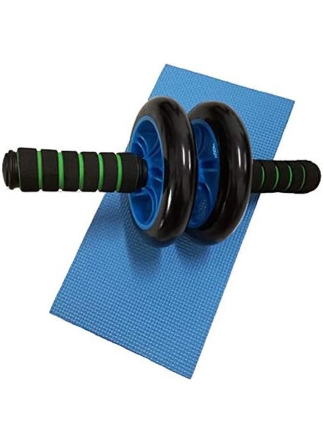 Home fitness equipment double wheel for abdominal muscles