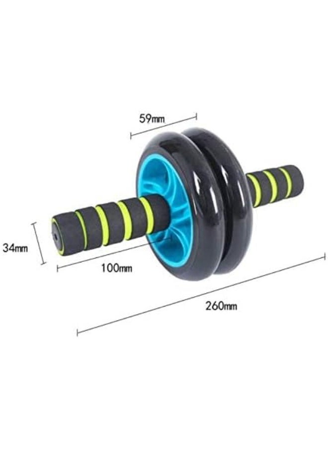 Home fitness equipment double wheel for abdominal muscles