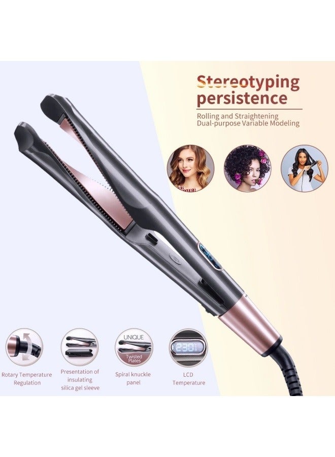 general Electric heating automatic spiral curling iron two-in-one twisted straight curling iron wave splint curling and straightening dual-use - Image 5