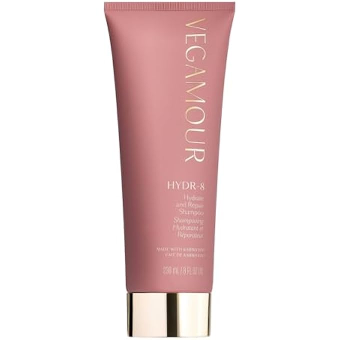 VEGAMOUR HYDR-8 Hydrate and Repair Shampoo | â€‹â€‹Cleanses and Hydrates Dry, Damaged Hair with Amino Acids and Karmatinâ„¢| Clean, Vegan, Cruelty-Free, Clinically Proven and Color Safe (8 Fl Oz)