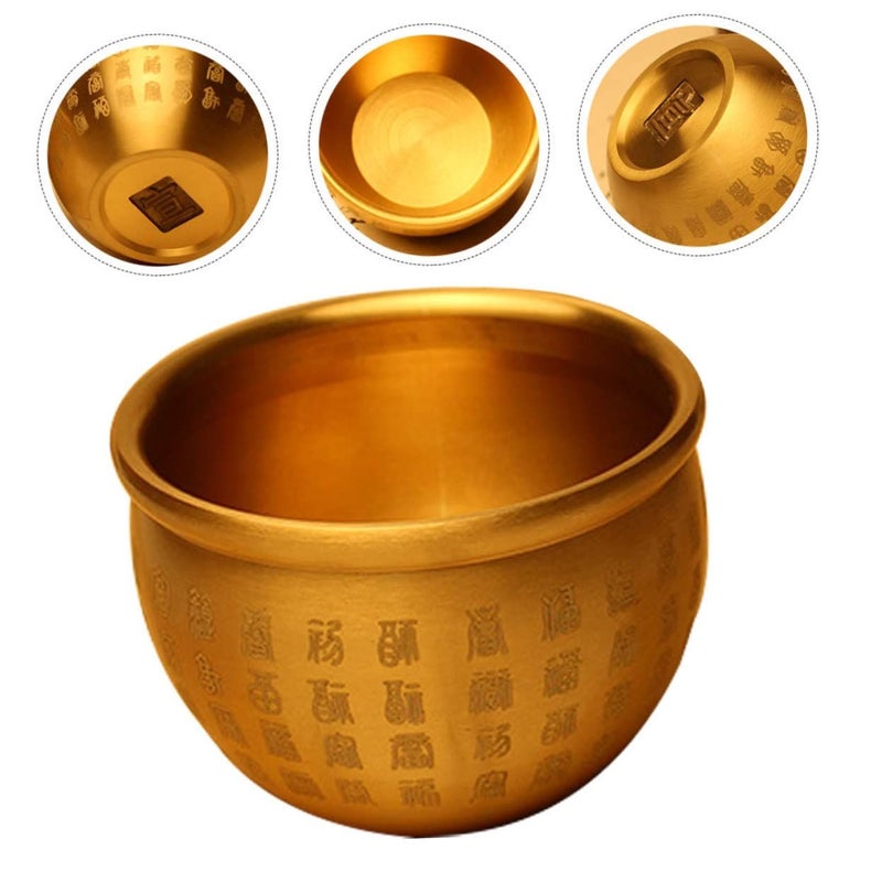 Copper Decorative Treasure Basin Feng Shui Wealth Bowl for Office Desktop Living Room - Image 5