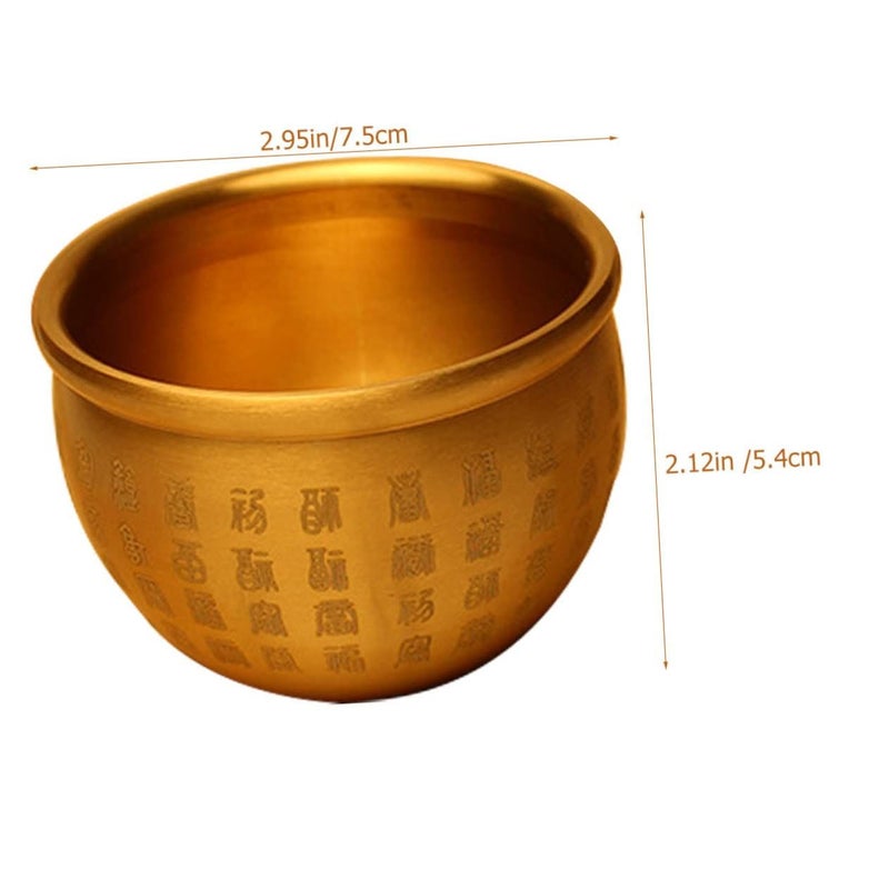 Copper Decorative Treasure Basin Feng Shui Wealth Bowl for Office Desktop Living Room - Image 3