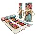 Lopenle Maple Leaf Colored Canvas Pencil Case Roll Wrap Roll Up Holders Pencil Organizers for Artist Adult Coloring Travel Storage With 24 SlotsTree Leaves - Image 2