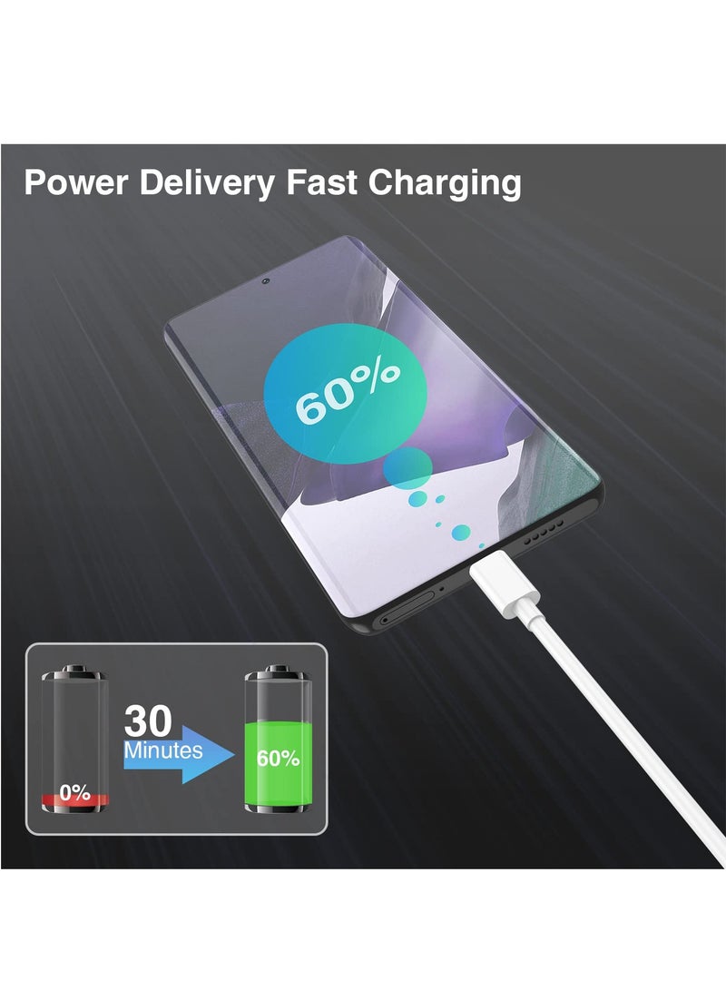 Fast Charging Cable for iPhone 15 【2 Pack 1M】, USB C PD Charging Cable for Apple MacBook Air, MacBook Pro 2020, iPad 12.9 5th Gen/Air 4/Mini, 6, Samsung S22 Plus/S22 Ultra/S21/ S20/a52, USB - Image 3