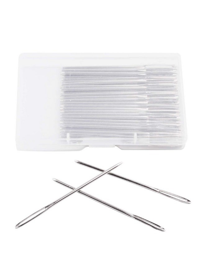 BronaGrand - 50Pcs 2.7 Inch Metal Large Eye Blunt Needles Yarn Needles For Knitting Crochet Projects - Image 1