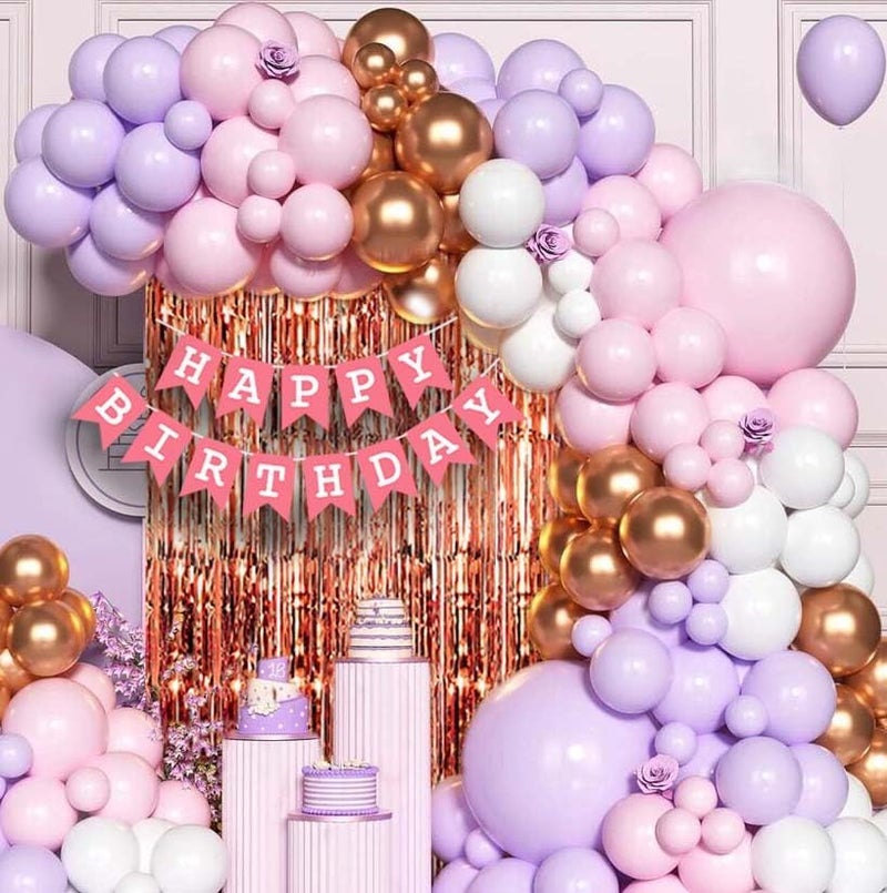SpecialYou.in Happy Birthday Decoration Kit For Girls With Pastel, Jumbo And Chrome Balloons For Decoration, Birthday Balloons For Decoration- 65 Items - Image 2