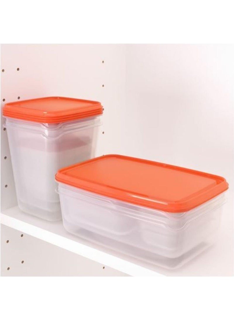 Ikea - Storage Box Meridyendukkan 17 Pieces Multi-Purpose Containers Boxes Practical Ease of Use Orange Storage - Image 1