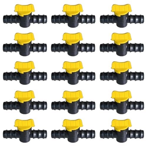 Ascension Agro Drip Irrigation Garden Watering Plants Accessories 16MM Straight Connector with Tap Agro Drip Irrigation Tools (Tap 10 pieces) - Image 1