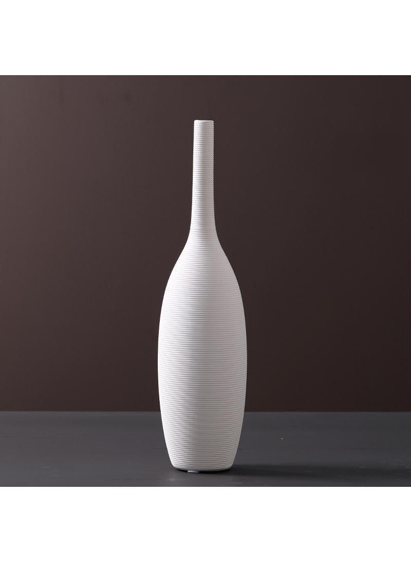 Y&D Modern Minimalist Living Room Creative Dining Table Coffee Table Home Decoration White Ceramic Vase - Image 1