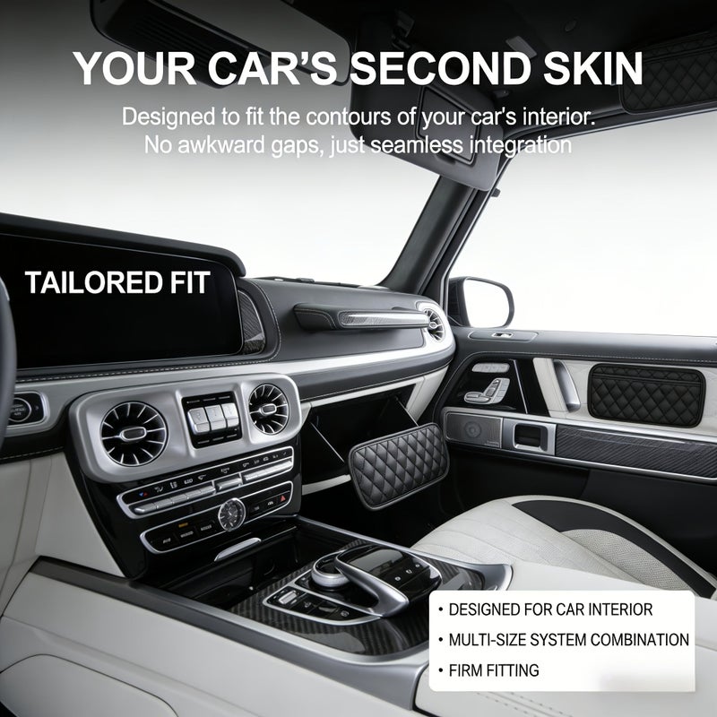 Medium Premium PU Leather Car Organizer 200G Load Capacity Phone Earphone Storage - Image 5