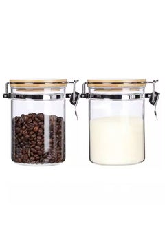 Borosilicate Glass Storage Jar With Clip and Airtight Bamboo Lid 750 ML (Set of 2) - pzsku/Z9E7E14AE3CD2AE0172B6Z/45/_/1728727392/3e7c7929-3891-4c62-b364-d1e39be8c2dd