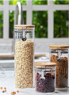 Borosilicate Glass Storage Jar With Clip and Airtight Bamboo Lid 750 ML (Set of 2) - pzsku/Z9E7E14AE3CD2AE0172B6Z/45/_/1730121539/3903525f-f5f6-42a0-8d65-6e813cd9cd7c