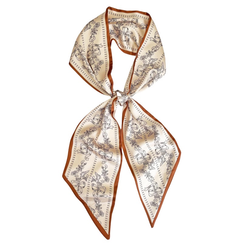 FONYVE Silk Head Scarf for Hair Fashion Headwrap for Women Lightweight Neck Tie - Image 1
