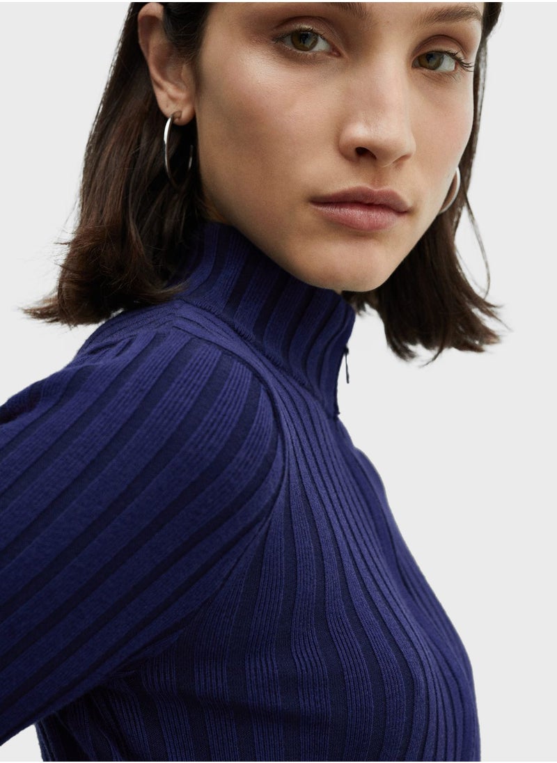 MANGO Zip Detail Crop Cardigan  - Image 3