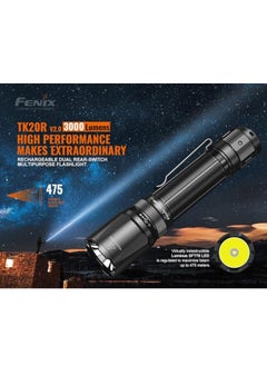 fenix Fenix TK20R v2.0 Rechargeable Tactical Flashlight, 3000 Lumen Long Throw USB-C Tac Light, with LumenTac Organizer  - Image 2