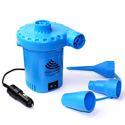 Tidal Wake Cyclone Portable Air Pump 12V DC Fast Inflator Pump for Pool Toys & Water Toys, Air Mattress, Boat Towables, Rafts, Tubes -Inflates & Deflates –10ft Cord, 1000L/Minute Power - Image 3