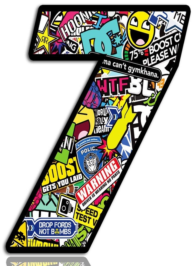 SkinoEu Racing Number Rally DC Stickers Bomb Decal 7 N 207 - Image 1