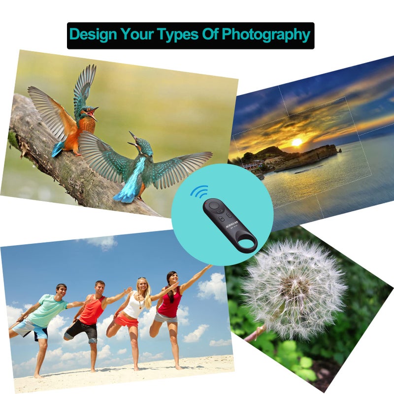 AODELAN Wireless Shutter Release for Canon EOS M50,M50 Mark II,M6 Mark II,6D Mark II,T7i,77D,SL2,SL3(EOS 250D),90D,200D,EOS R,800D,Replace Canon BR-E1 Remote Control - Image 5