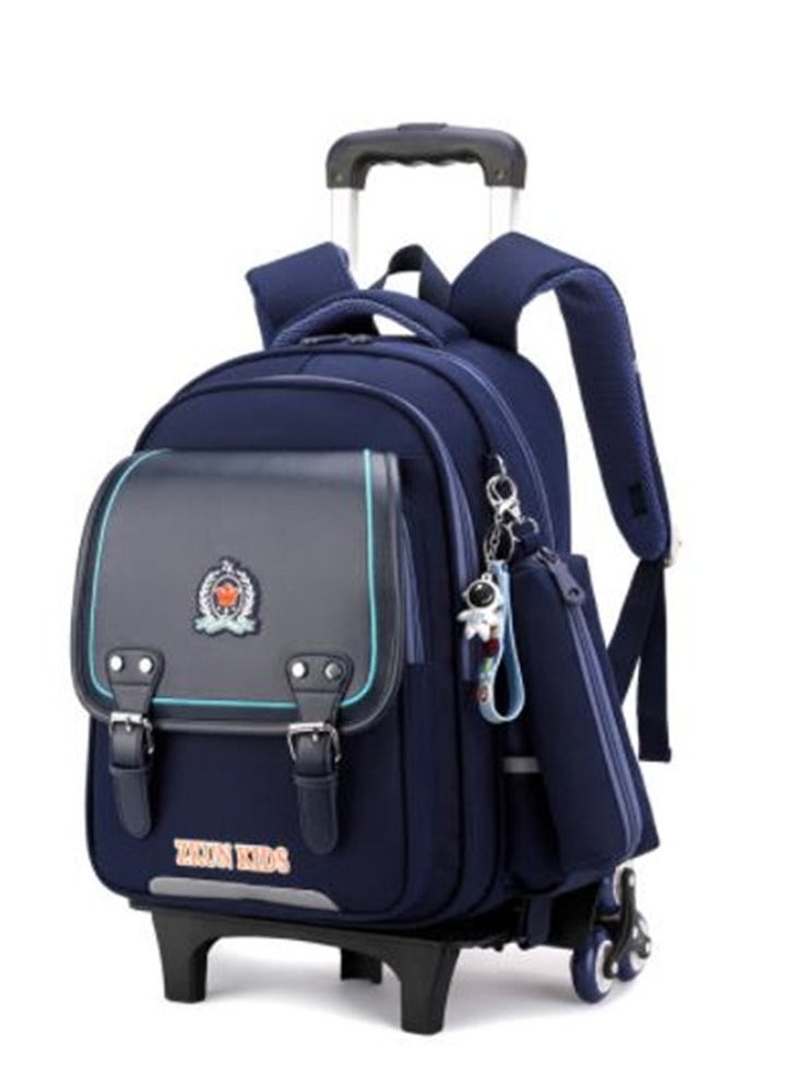 Golden Rolling Backpack Travel Trolly BookBag School Wheeled Backpack for Boys Girls Kids Luggage School Bag with Wheels Trolley Backpack  - Image 1