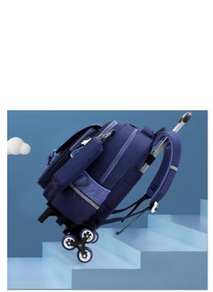 Golden Rolling Backpack Travel Trolly BookBag School Wheeled Backpack for Boys Girls Kids Luggage School Bag with Wheels Trolley Backpack  - Image 3