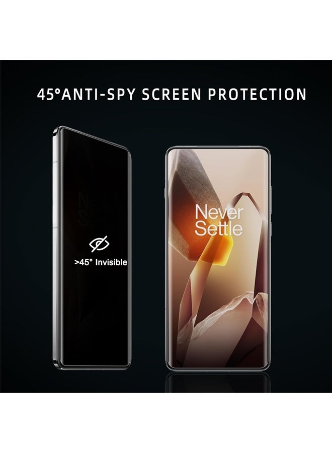 3 قطع واقي شاشة خصوصية عالي الدقة وواقي عدسة الكاميرا، واقي شاشة كامل عالي الدقة مضاد للتلصص [ليست زجاجية]، يدعم التعرف ببصمة الإصبع، فيلم مرن TPU حماية شاملة ضد التجسّب مع واقي عدسة الكاميرا لهونر إكس 9 سي - Image 3