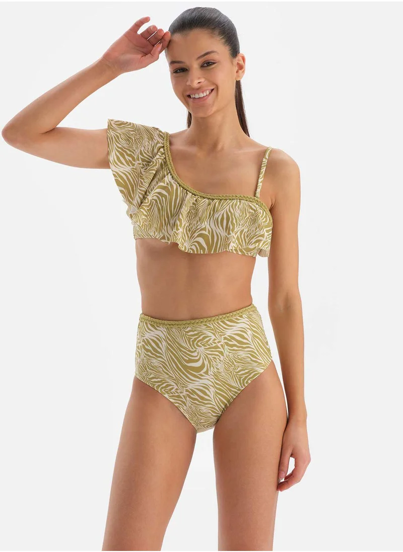 dagi One Shoulder Flare Bikini Top