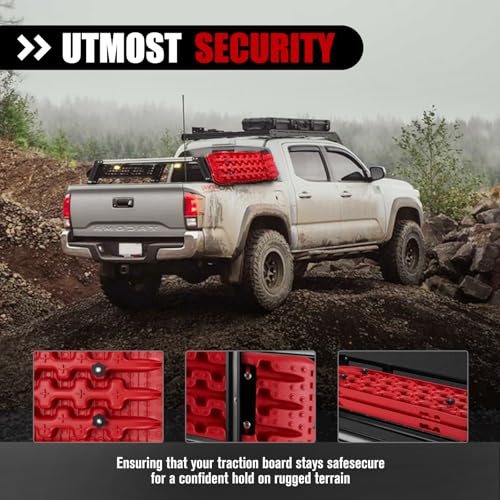 FieryRed Upgraded Traction Board Mount Pins, Anti-rust Recovery Board Mounting Kit Fit for All 4.33"~7.48" (11~19cm) Hole Spacing - Image 5