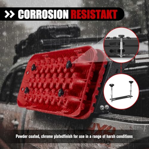 FieryRed Upgraded Traction Board Mount Pins, Anti-rust Recovery Board Mounting Kit Fit for All 4.33"~7.48" (11~19cm) Hole Spacing - Image 3