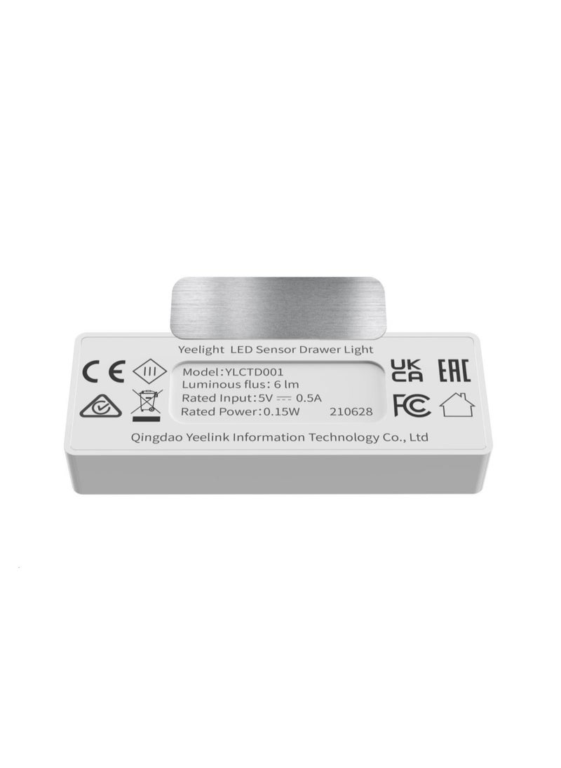 Yeelight Yeelight LED Sensor Drawer Light | Rechargeable Battery | USB-C | 4 Pack  - Image 2