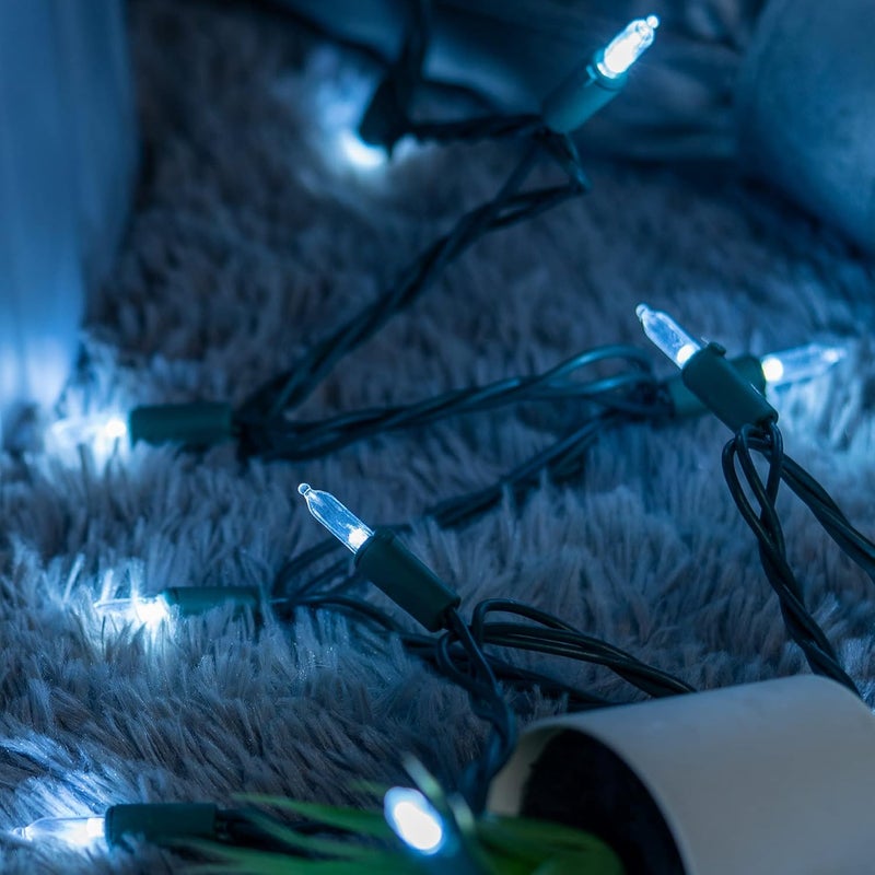 YULETIME 200 عد من أضواء عيد الميلاد LED البيضاء الباردة، 66 قدم سلك أخضر معتمد من UL مجموعة أضواء العطلات التجارية - Image 2