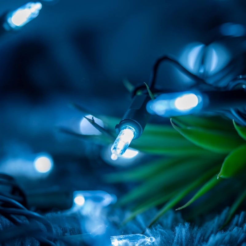YULETIME 200 عد من أضواء عيد الميلاد LED البيضاء الباردة، 66 قدم سلك أخضر معتمد من UL مجموعة أضواء العطلات التجارية - Image 3
