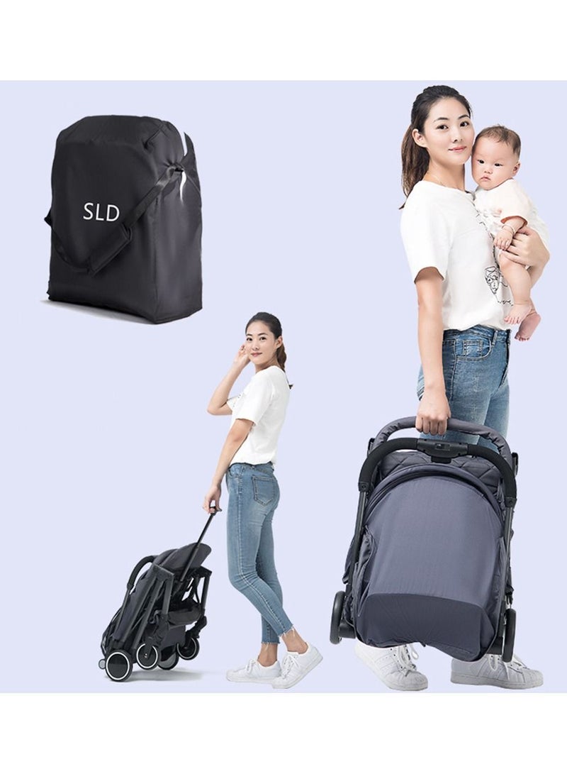 TEKNUM عربة أطفال خفيفة الوزن - يمكن حملها مع حقيبة حفاضات Sunveno Styler Fashion - رمادي غامق - Image 3