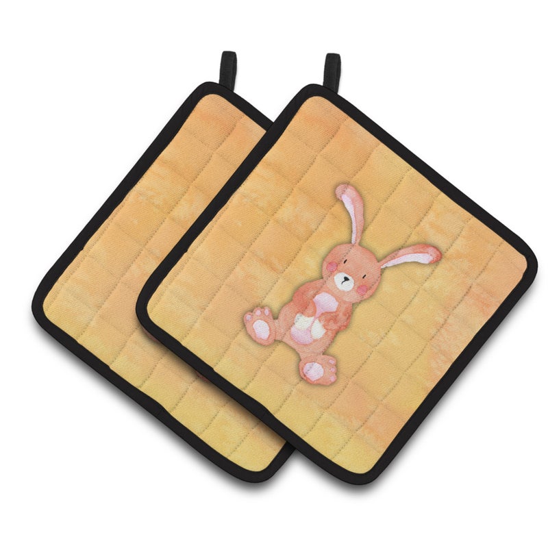 Caroline's Treasures ""Caroline's Treasures Rabbit Watercolor Decorated pot holder  7.5""""H x 7.5""""W  Multicolor"" 