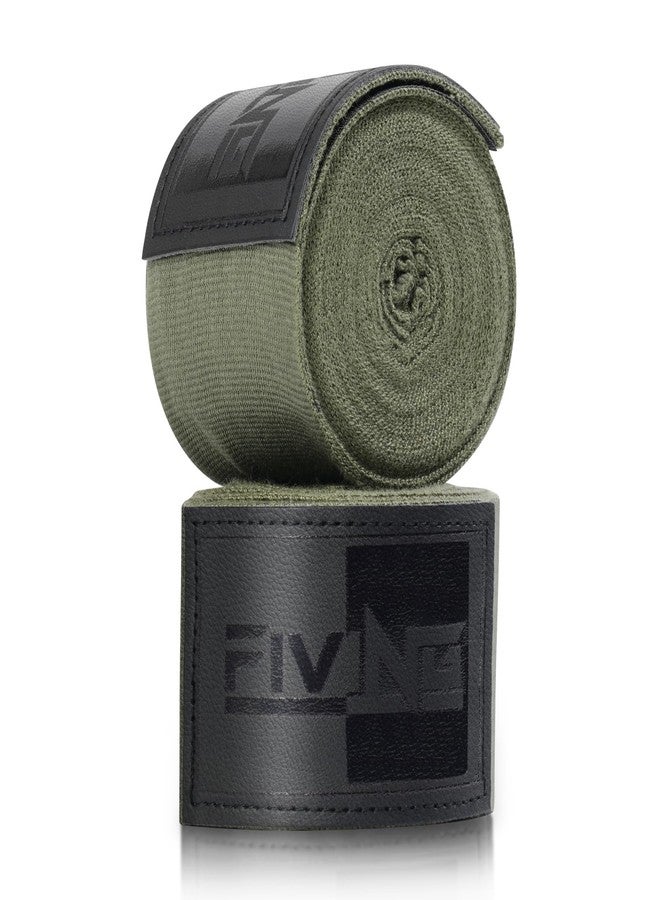 FIVING Premium Handwraps 180 inches Elastic Hand Wraps with Thumb Loop for Boxing, MMA, Muay Thai and Other Martial Arts 4m for Men & Women (Army Green, 4.5m) - Image 1