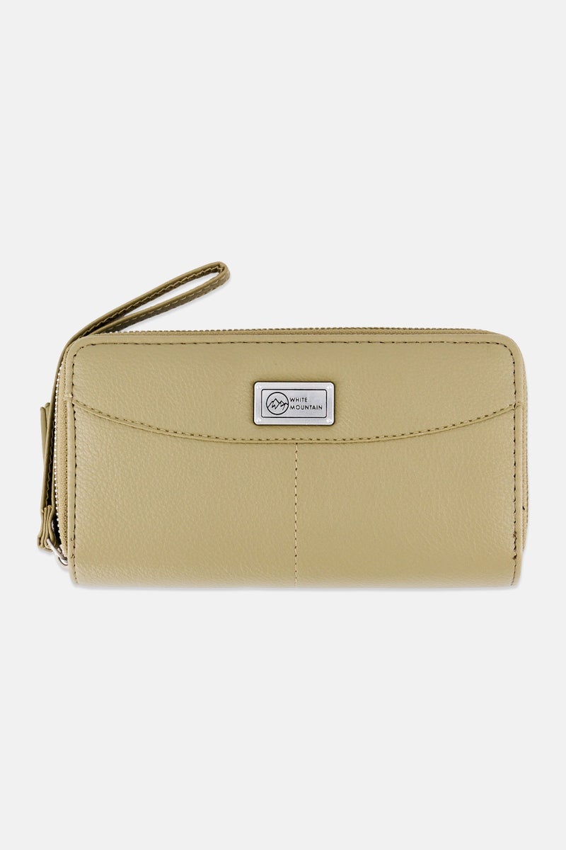 WHITE MOUNTAIN Women Brand Logo Wallet, Olive - Image 1