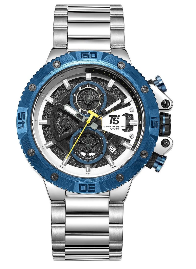T5 T5 Men's Chronograph Stainless Steel Watch  - Image 1