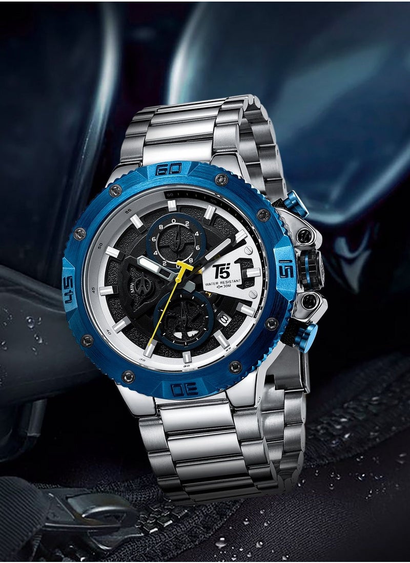 T5 T5 Men's Chronograph Stainless Steel Watch  - Image 4