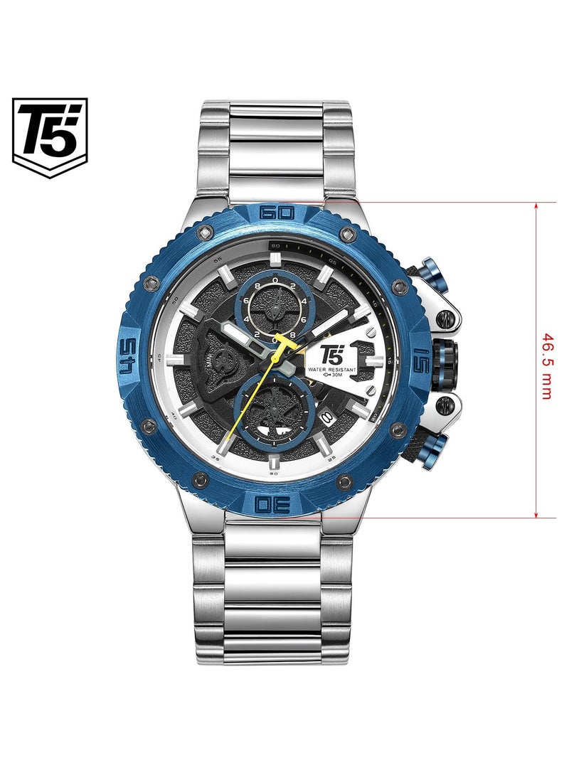 T5 Men's Chronograph Stainless Steel Watch