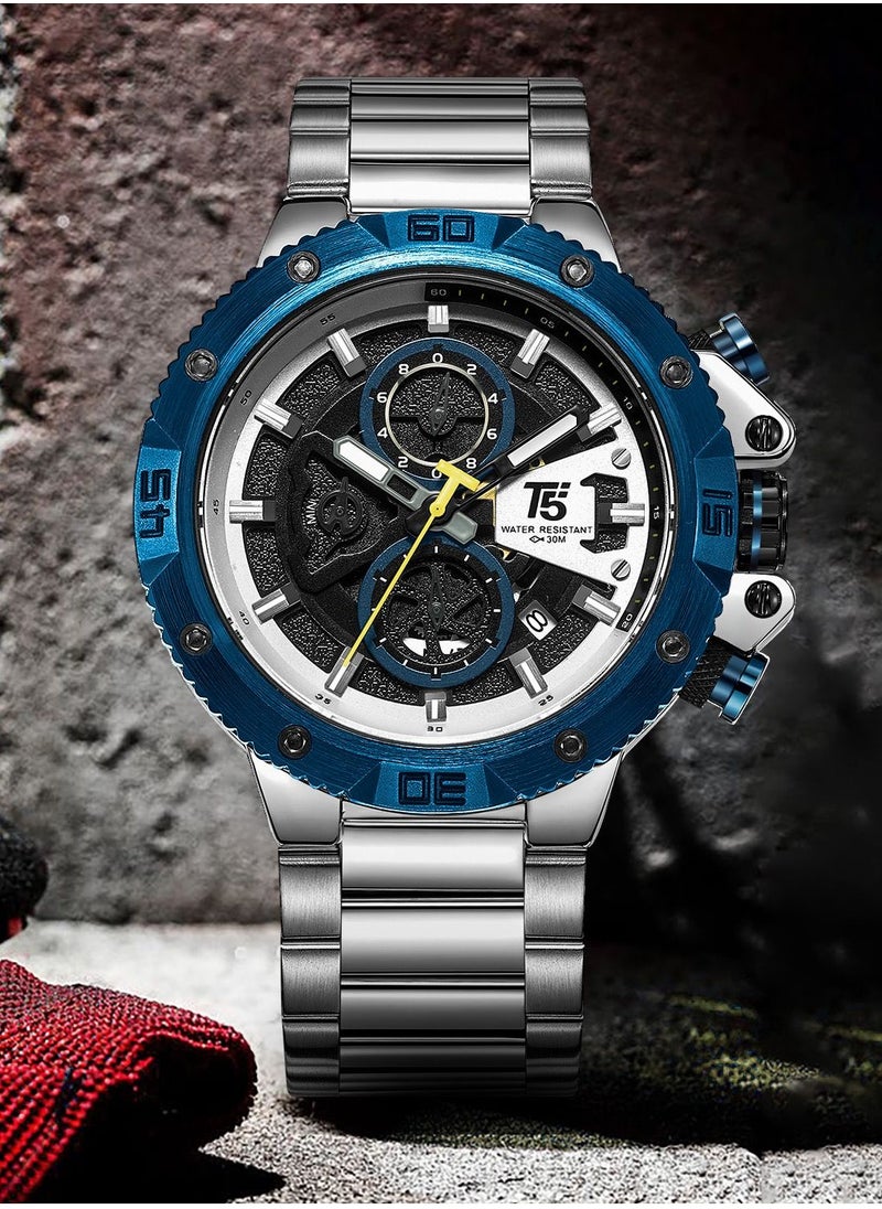 T5 T5 Men's Chronograph Stainless Steel Watch  - Image 5