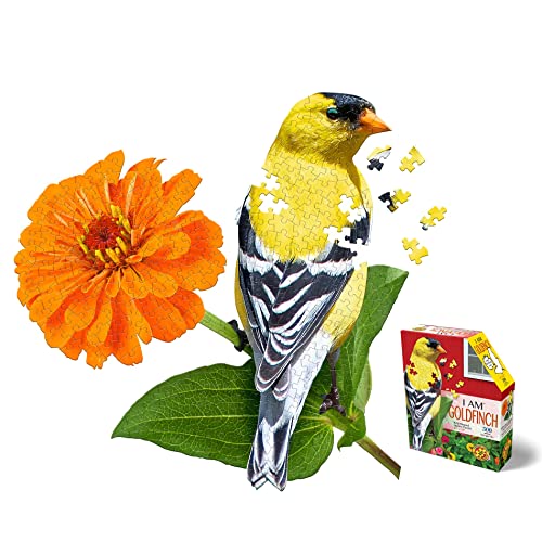 Madd Capp Puzzles I AM Goldfinch 300 Pieces Animal Shaped Jigsaw Puzzle Multi - Image 1