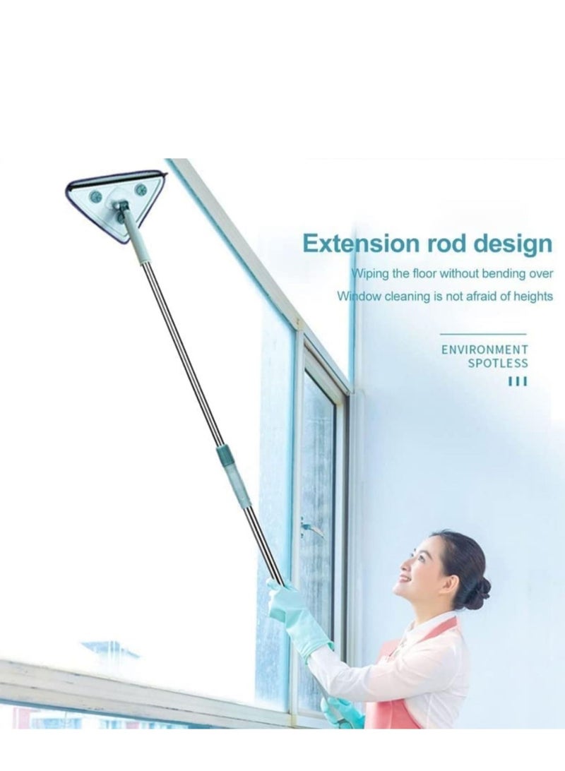 Extendable Triangle Cleaning Mop – Long Handle Window & Floor Cleaning Tool - Image 1