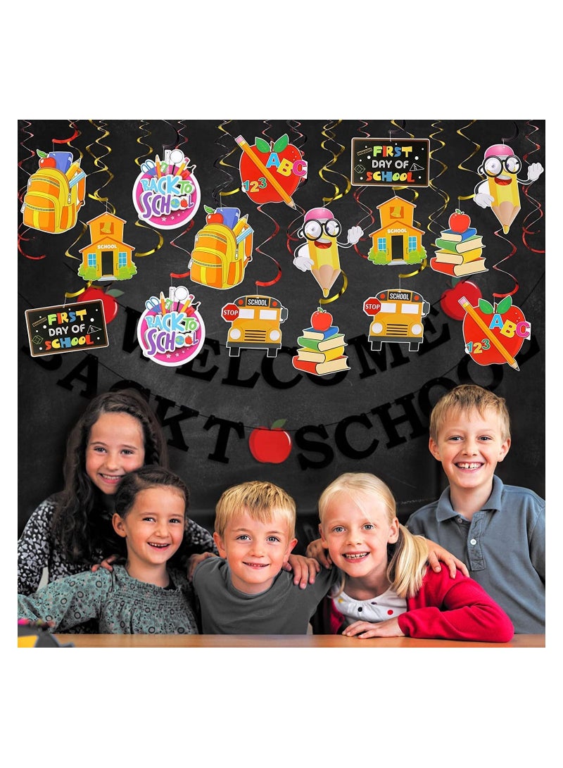 Classroom Decor Back to School Supplies Set Decorations Includes "Welcome Back" Banner Hanging in Classroom for Teacher and Student for First School Day Theme Party Decoration 32 Pieces - Image 4