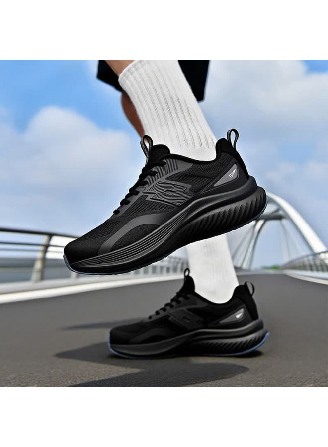 Lotto Men's Running Shoes Carbon Plate Shock Absorption Breathable Lightweight Professional Racing Sports Shoes 1330 Black Size 45 - Image 2