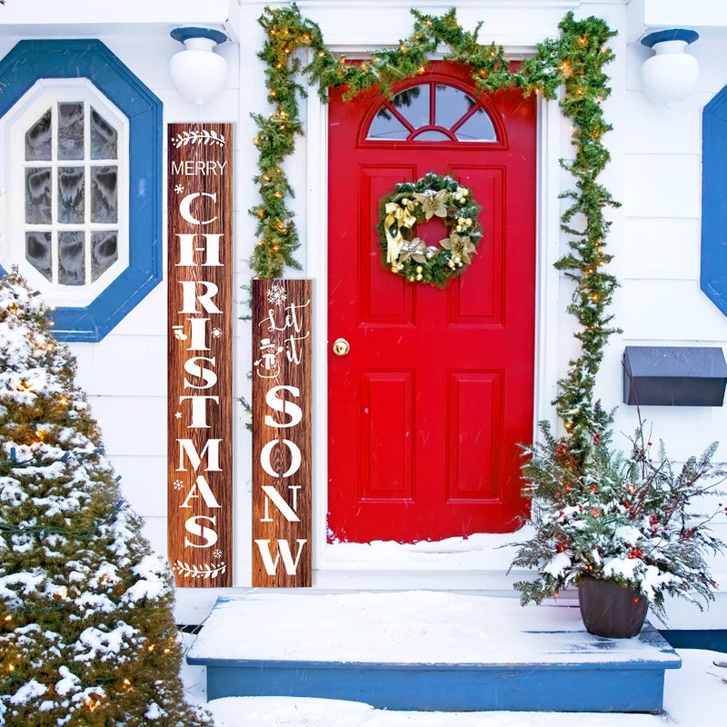 Konsait Christmas Stencils for Painting, Konsait 10Pack Reusable Plastic Craft Drawing Painting Template, Xmas Stencils for Large Holiday Stencils for Signs Porch, Art, DIY Crafts Snowman Snowflake Gifts Box - Image 4