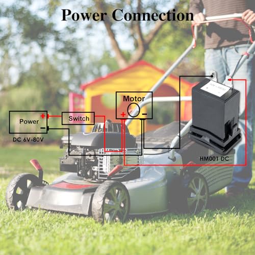 Jayron JR-HM001 Snap in Mechanical Hour Meter Rectangular Hour Meter for DC 6V to 80V Power Equipment Such as Fork Lifts,Golf Carts,Floor Care Equipment,and Any Other Battery Powered Equipment - Image 4