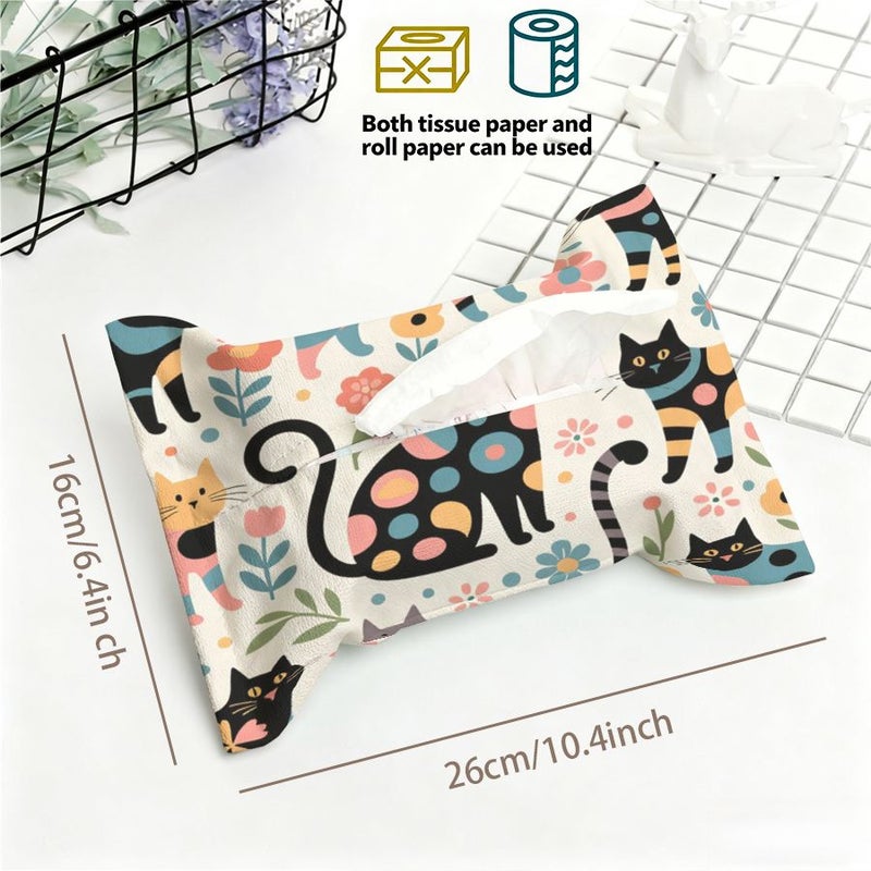 Car Tissue Storage Vehicle Tissue Box Automotive Tissue Holder Compatible With Roll And Pull Tissues Multifunctional Car Organizer Model A - Image 3