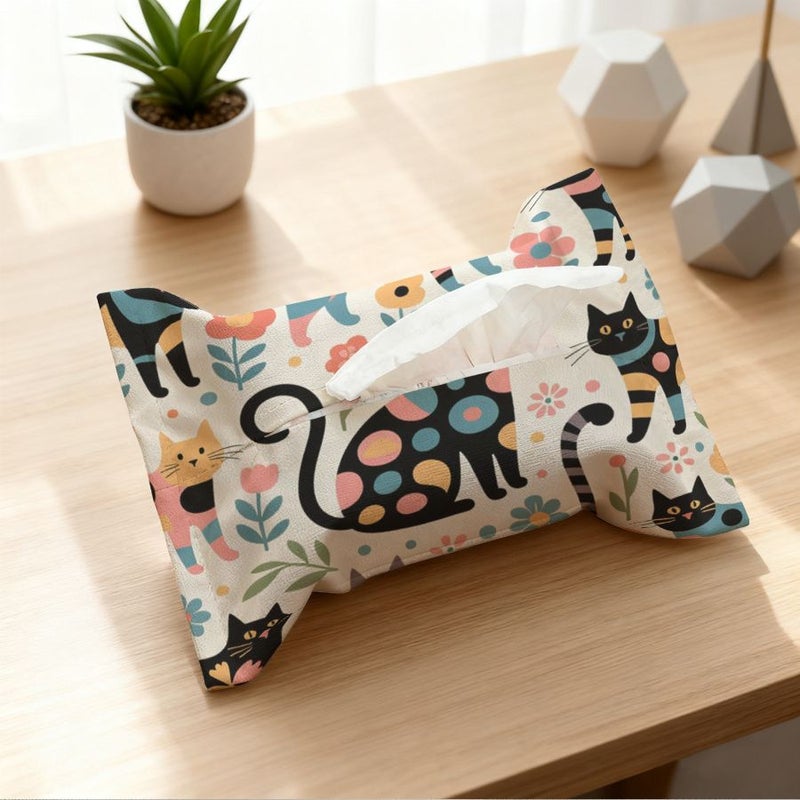 Car Tissue Storage Vehicle Tissue Box Automotive Tissue Holder Compatible With Roll And Pull Tissues Multifunctional Car Organizer Model A - Image 5