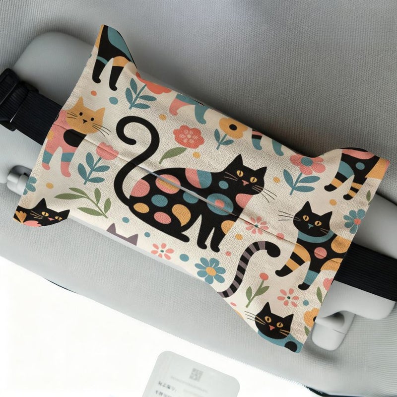 Car Tissue Storage Vehicle Tissue Box Automotive Tissue Holder Compatible With Roll And Pull Tissues Multifunctional Car Organizer Model A - Image 2